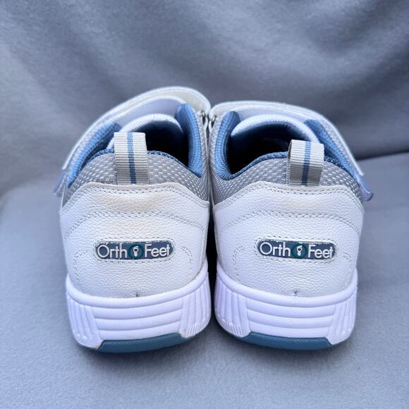 Orthofeet 652 Shoes Mens Size 8 6E XX-Wide White Leather Walking Sneakers - Picture 6 of 8